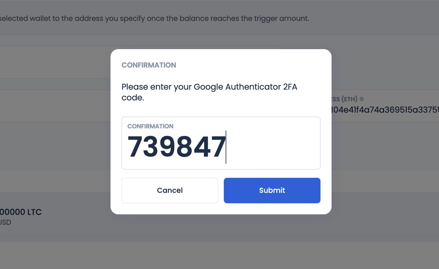 2FA Confirm