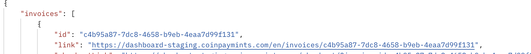API Invoice Link