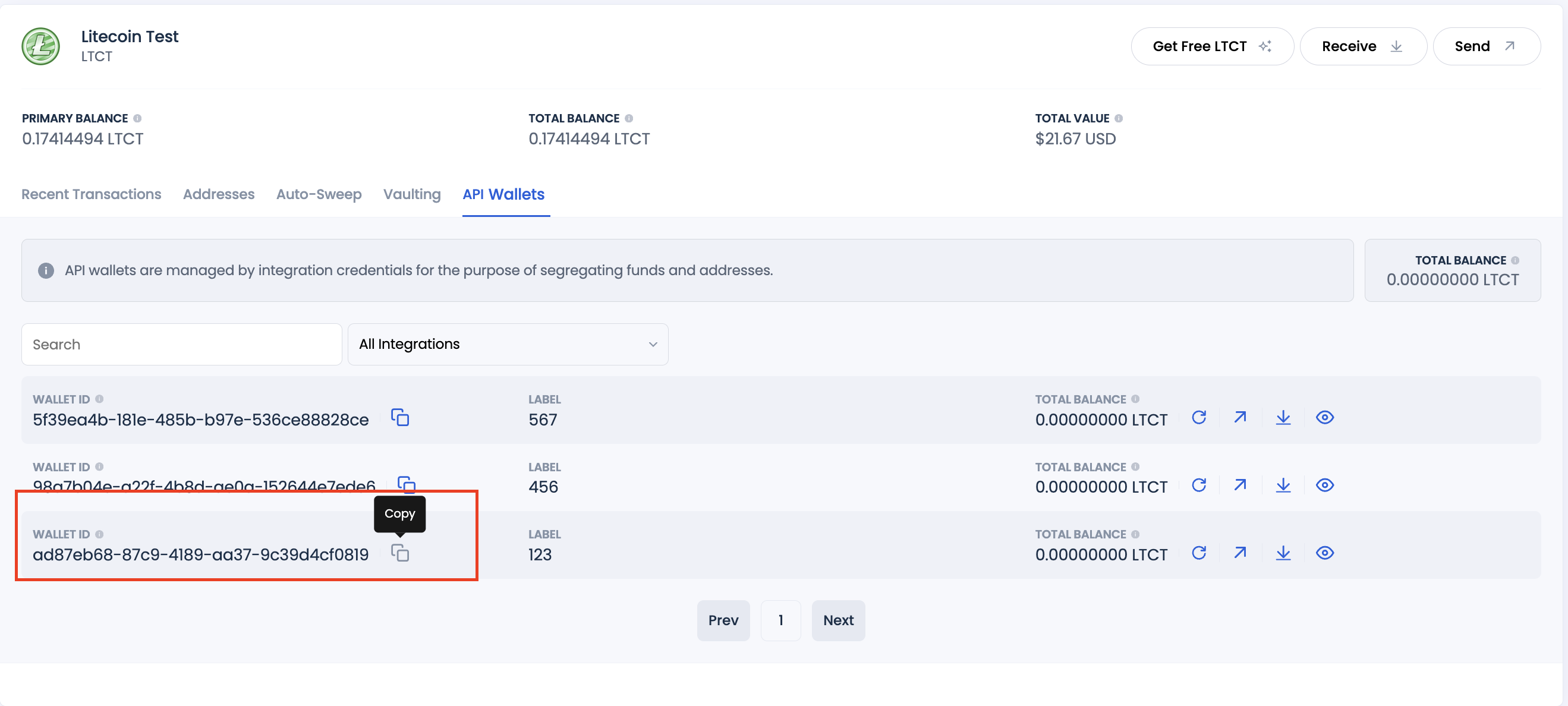 API Wallet Copy