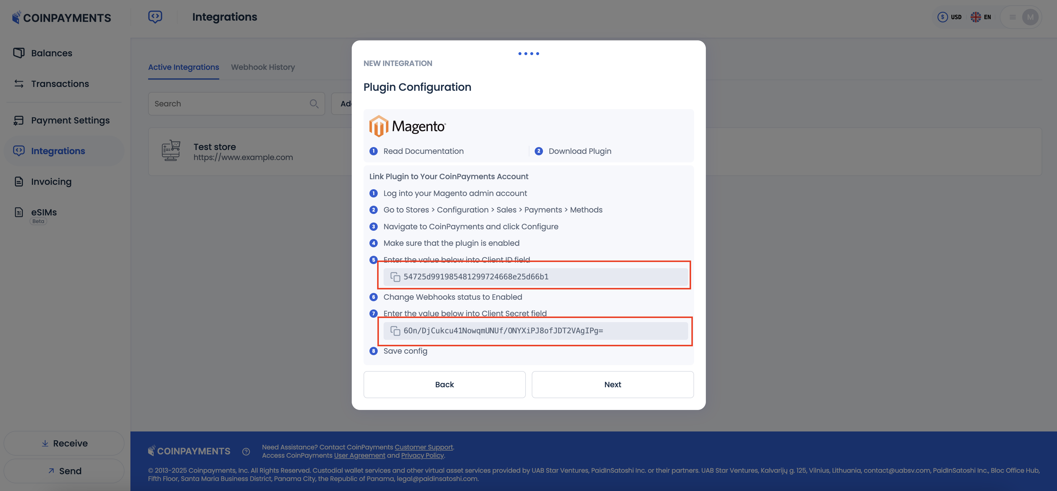 Plugin Credentials